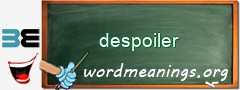 WordMeaning blackboard for despoiler